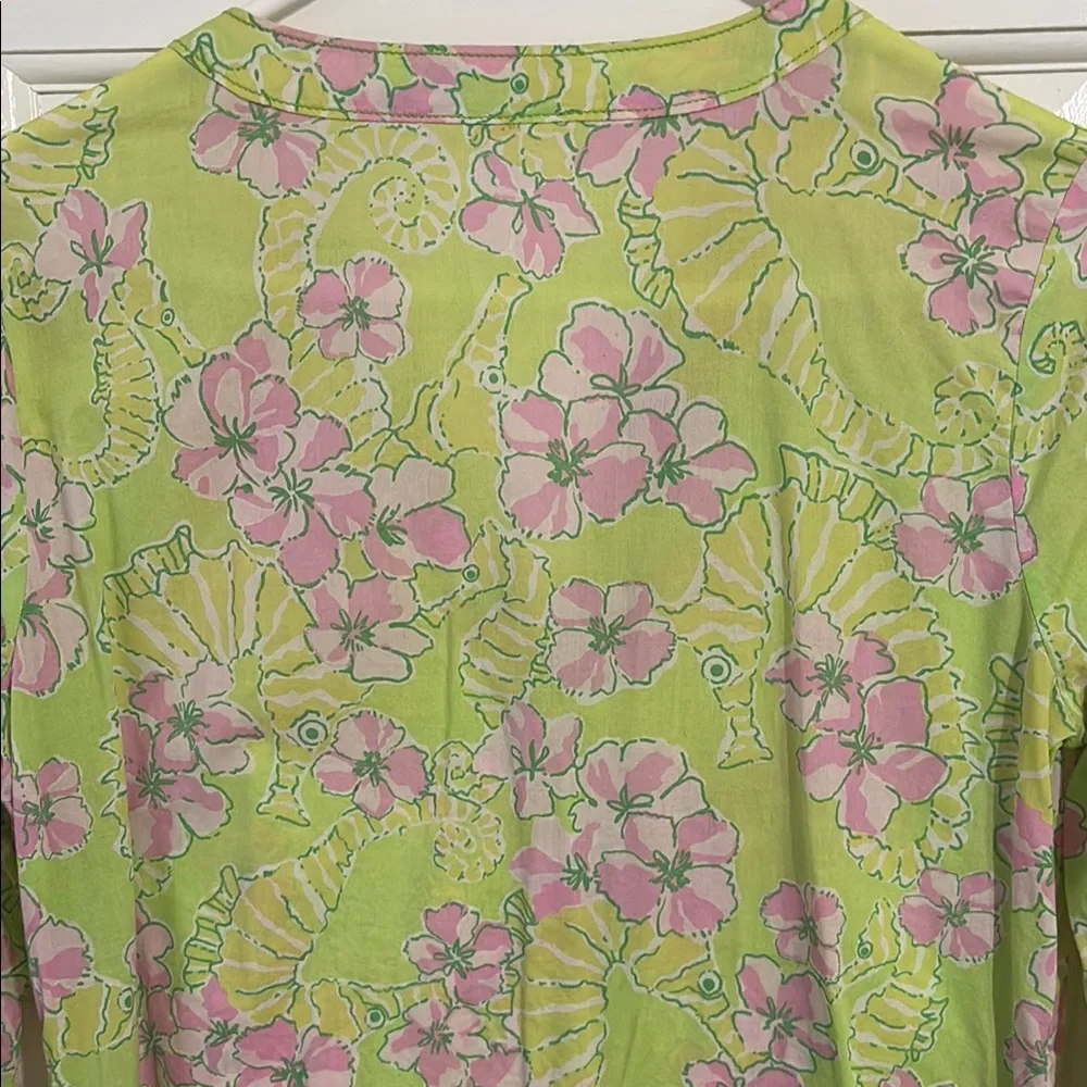 Lilly Pulitzer Green Floral Tunic - XS - Picture 7 of 13